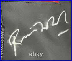 The Rolling Stones MICK JAGGER + KEITH RICHARDS + RONNIE WOOD Signed Bag COA