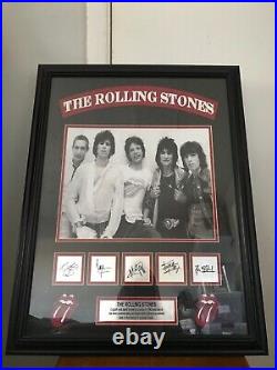 The Rolling Stones MICK JAGGER Laser Engraved Signed Autographed Framed Print