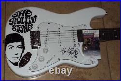 The Rolling Stones MICK JAGGER +RICHARDS +WATTS +WOOD Signed Guitar FRAMED COA