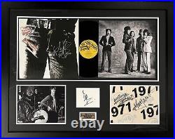 The Rolling Stones MICK JAGGER +RICHARDS +WATTS +WYMAN +TAYLOR Signed FRAMED COA