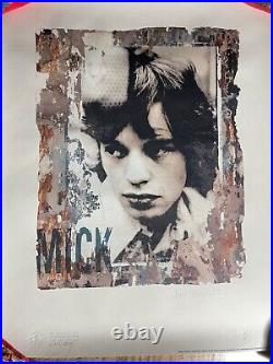 The Rolling Stones Mick Jagger Art Print Lithograph Hand Signed Gered Mankowitz