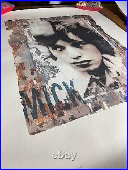 The Rolling Stones Mick Jagger Art Print Lithograph Hand Signed Gered Mankowitz