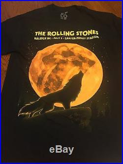 The Rolling Stones Mick Jagger Autographed Carter-Finley Stadium T-Shirt