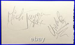 The Rolling Stones Mick Jagger & C. Watts Signed Autographed Album Page Beckett