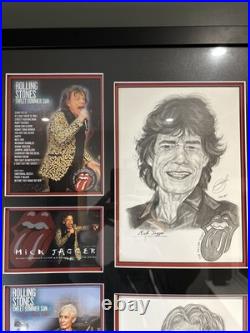 The Rolling Stones Mick Jagger Original Artwork 1 of 1 Hand Drawn Signed The Rolling Stones Mick Jagger Original Artwork 1 of 1 Hand Drawn Signed