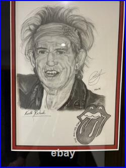 The Rolling Stones Mick Jagger Original Artwork 1 of 1 Hand Drawn Signed The Rolling Stones Mick Jagger Original Artwork 1 of 1 Hand Drawn Signed