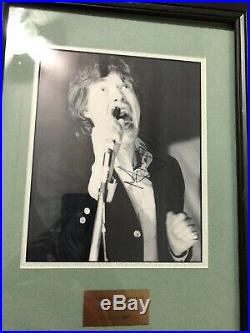 The Rolling Stones Mick Jagger Signed Autograph Framed Book Photo RR Auction COA