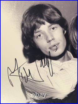 The Rolling Stones Mick Jagger Signed Autograph Large Promo Photo COA