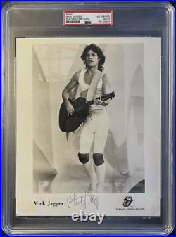 The Rolling Stones Mick Jagger Signed Autographed 8x10 Promotional Photo Psa Loa