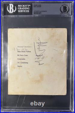 The Rolling Stones Mick Jagger Signed Autographed Original Fan Club Card Beckett