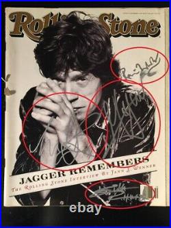 The Rolling Stones Mick Jagger signed autographs Rolling Stone