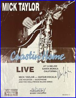 The Rolling Stones Mick Taylor Signed Autograph Live Album Promo Leaflet COA