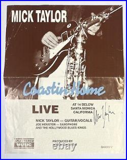 The Rolling Stones Mick Taylor Signed Autograph Live Album Promo Leaflet COA