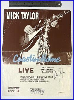 The Rolling Stones Mick Taylor Signed Autograph Live Album Promo Leaflet COA