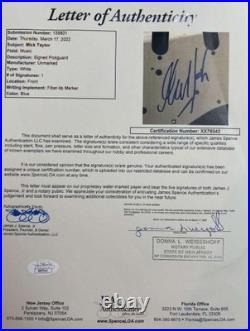 The Rolling Stones Mick Taylor Signed Guitar JSA Authentication The Rolling Stones Mick Taylor Signed Guitar JSA Authentication