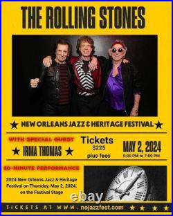 The Rolling Stones New Orleans Jazz Fest Poster 2024 Signed