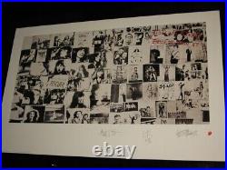 The Rolling Stones P/signed Exile On Mainstreet Lithograph 34 X 21.5