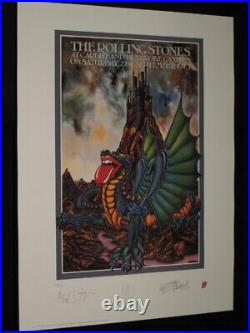 The Rolling Stones P/signed Lithograph Image From Cardiff & Pembroke Castle