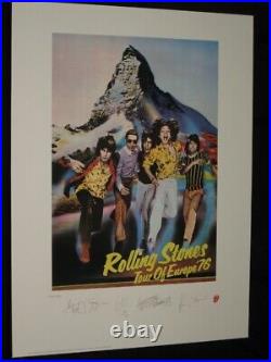 The Rolling Stones Plate/signed Euorpean Tour Lithograph