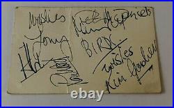 The Rolling Stones Ron Wood & The Birds Fully Signed Autograph Business Card