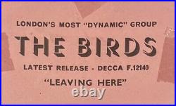 The Rolling Stones Ron Wood & The Birds'Leaving Here' (1965) Press Release