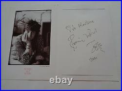 The Rolling Stones Ronnie Wood Autograph 2001 Artwork Card. Very Nice