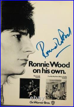 The Rolling Stones Ronnie Wood Signed 8 x 13 Program Page (Beckett/BAS)