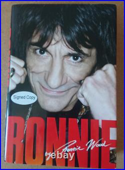 The Rolling Stones Ronnie Wood signed autobiography book Ronnie