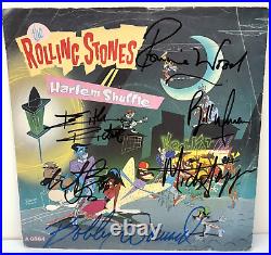 The Rolling Stones Signed 45 Pic Sleeve Harlem Shuffle Bobby Womack Autograph