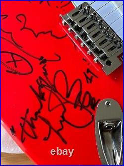 The Rolling Stones Signed Autographed Fender Guitar Mick Keith Ronnie Charlie