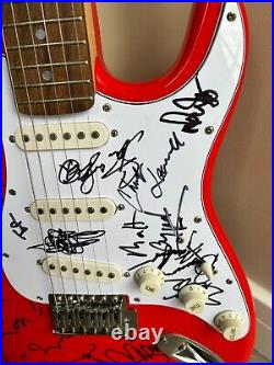 The Rolling Stones Signed Autographed Fender Guitar Mick Keith Ronnie Charlie