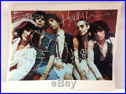 The Rolling Stones Signed Color 8X10 Autographs Jagger Richards Wood Watts Wyman