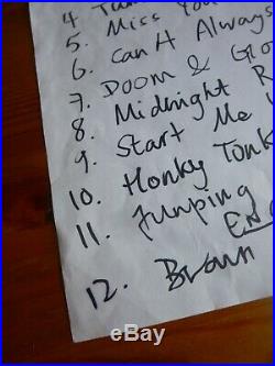 The Rolling Stones Signed Keith Richards Set List tour 2012 + Wristbands Crew