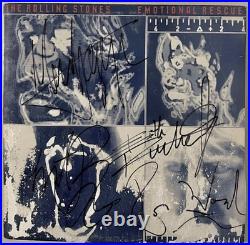 The Rolling Stones Signed Vinyl Mick Jagger Keith Richards Ron Woods C Watts COA