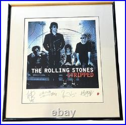The Rolling Stones Stripped 1994 Signed Lithograph Framed Poster 447/2500
