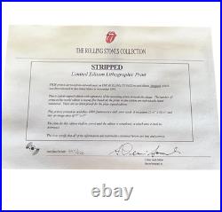 The Rolling Stones Stripped 1994 Signed Lithograph Framed Poster 447/2500