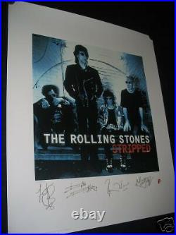 The Rolling Stones Stripped Limited Edition Plate Signed Lithograph