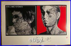 The Rolling Stones Tattoo You Art Print Hand Signed Charlie Watts Ronnie Wood