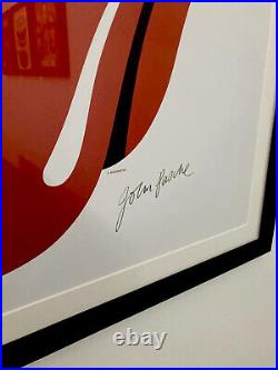 The Rolling Stones-Tongue Licks Signed Print, Framed