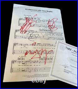 The Rolling Stones Undercover AUTOGRAPHED Sheet Music with Authentication Slip