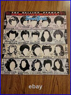 The Rolling Stones authentic signed'Some Girls' Lp cover by five members 1981