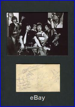 The Rolling Stones autographs, signed card mounted