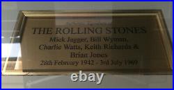 The Rolling Stones signed authentic autograph very rare with Brian Jones, Mic