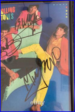 The Rolling Stones signed / autographed 1986 Dirty Work album Five signatures