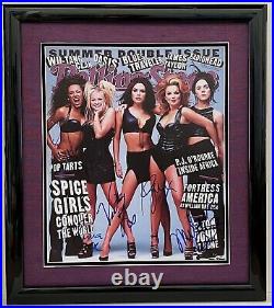 The Spice Girls signed Autographed Print Of Rolling Stone Cover Framed 17x15