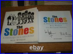 The Stones A History In Cartoons Bill Wyman -richard Havers. Signed Copy  Both