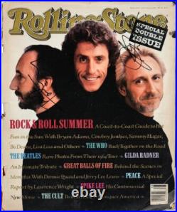 The Who Pete Townshend John Entwistle Signed Rolling Stone Magazine Beckett BAS The Who Pete Townshend John Entwistle Signed Rolling Stone Magazine Beckett BAS