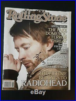 Thom Yorke Radiohead Signed Autographed February 2008 Rolling Stone Magazine