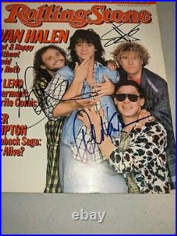 VAN HALEN signed autographed ROLLING STONE MAGAZINE BECKETT LOA (BAS) NO EDDIE