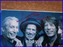 VINTAGE HAND SIGNED EXCELLENT PHOTO ALL 4 MEMBERS ROLLING STONES 8 by 10 PHOTO